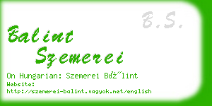 balint szemerei business card